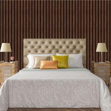 Imagem de Papel De Parede Adesivo Ripado Madeira Lavável Cozinha 3 Metros