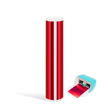 Imagem de KUBOM Vinil permanente espelhado metálico inteligente (14.0 x 304.8 cm) - Não é necessário tapete de corte, é compatível com uma ampla gama de máquinas de corte (vermelho, 14 x 305 cm)