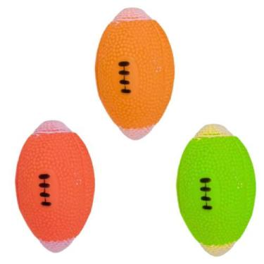 Imagem de Mordedor Bola De Futebol De Americano 10cm Cores Sortidas Mdl