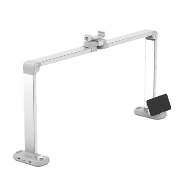 Imagem de Welinspift Lâmpada de tecnologia de unhas atualizada para mesa com suporte de telefone – Luz de mesa de LED dobrável de 86.4 cm 40W, 3 modos de cor 3000K-6000K, brilho ajustável, ideal para manicure
