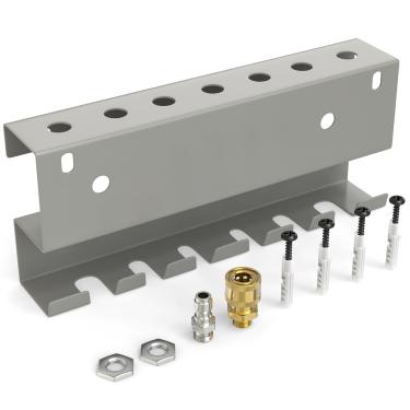 Imagem de GASHER Suporte de pistola de lavadora de pressão, suporte de canhão de espuma de montagem na parede para pistola de lavadora de pressão, compatível com conector rápido de 1/4 polegada