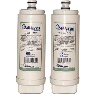Imagem de Kit 2 Filtro Refil Compatível New Up Purificador Água - 24 Horas Filtr