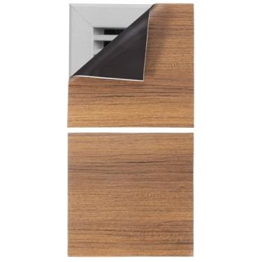 Imagem de PATIKIL Tampas de ventilação magnéticas quadradas 20 x 20 cm, 2 peças de capas bloqueadoras de ventilação de ar de piso capa à prova de som para teto de parede de piso doméstico, grão de madeira