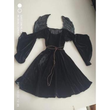 Imagem de Vestido medieval infantil halloween com asas - Princesa Urbana, 1/2