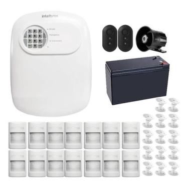Imagem de Kit Alarme Sem Fio Intelbras ANM 24 NET, 14 Sensores de Presença PET e