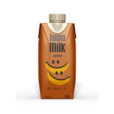 Imagem de Banana Milk Cacau 250 ml – Bebida Vegetal com Cacau, Sem Lactose, Sem Glúten, Sem Açúcar Adicionado | Ideal para Lanches e Pré-Treino