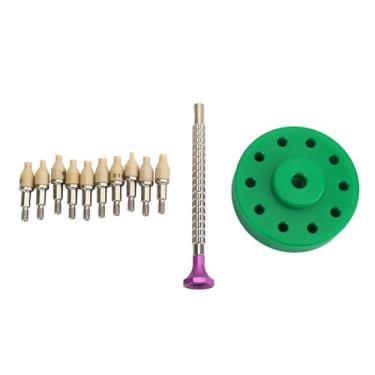 Imagem de Assista a ferramenta de encaixe de mãos 10 tamanhos de configuração Pressione Pressser Setter Watch Autel Foel Foel for Watchmaker (Verde)