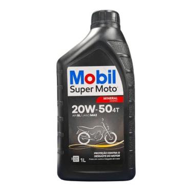 Imagem de Óleo de Motor Mobil Super Moto 20W-50 4T Mineral 1L - Lubrificante Exc