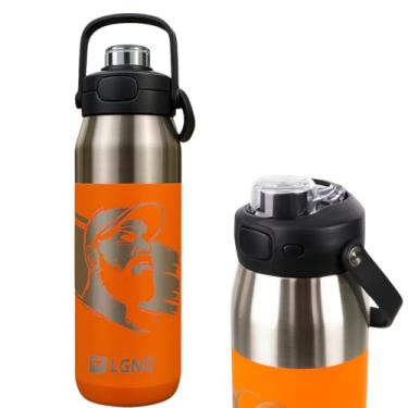 Imagem de Garrafa Térmica AHU Legendários, Inox, 750ml, Laranja