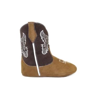 Imagem de Bota Texana Bebê Unissex em Tecido Azul Bordada Confortável Linha Kapell Baby (17/18)