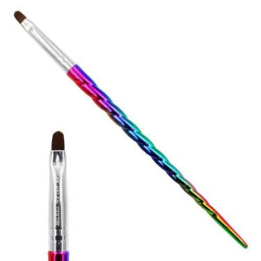 Imagem de Pincel helen color língua de gato 4 unhas gel alongamento