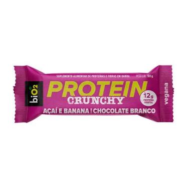 Imagem de Barra Proteína Crunchy Açaí e Chocolate Branco Bio2  50g
