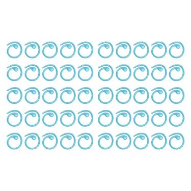 Imagem de LiebeWH Marcadores de crochê de 50pcs para crochê Marcadores de Ponto de Metal Ganchos Multifuncionais de Bloqueio de crochê para Projetos de Scrapbooking de tricô (Azul)