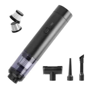 Imagem de Aspirador de pó portátil sem fio, aspirador de pó elétrico comprimido 12.000Pa de sucção, soprador de ar portátil para computador, teclado, carro, limpeza de pelos de animais de estimação