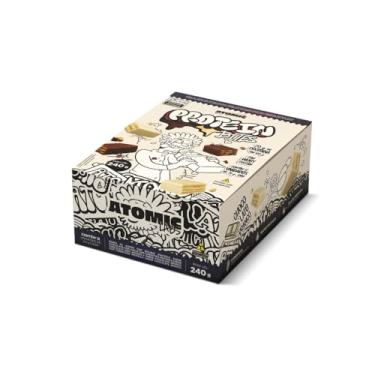 Imagem de Protein Bites Atomic Labs – Caixa Mista 240g (12 Barras de 20g) – Snack Proteico com Whey Protein – Zero Adição de Açúcar – Sabores Chocolate Branco e Chocolate com Avelã