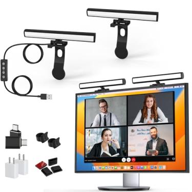 Imagem de Iluminação de videoconferência, barra de luz de monitor, luz de computador que cuida dos olhos, barra de luz de tela, luzes de transmissão de webcam, iluminação de zoom para computador, substitui anel