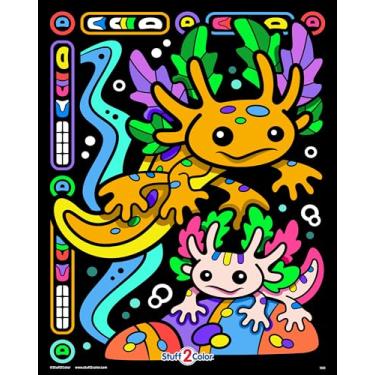 Imagem de Axolotl Oasis - Pôster de colorir difuso - Colorir para todas as idades para crianças, crianças pequenas, adolescentes e adultos (ótimo para artes e artesanato, tempo de colorir, depois da escola ou