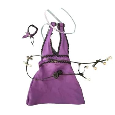 Imagem de ATSTORYTIDE 1/6 Ratio of Women's Clothing，Purple Dress Set, Sexy Short Skirt, Bow tie Accessory