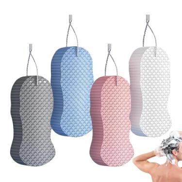 Imagem de Esponja Esfoliante Para O Corpo,Esponjas Para Duche | 4 Unidades Produtos Limpeza Diária Homens Mulheres Crianças Rapazes Adultos Família Amigos