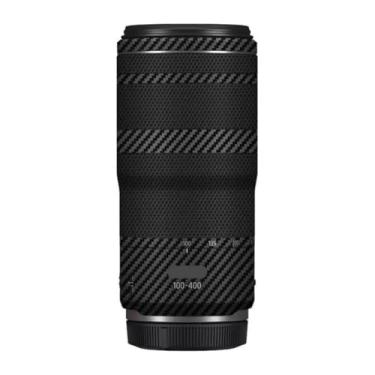 Imagem de 100-400 5.6-8 Adesivo de lente de câmera antiarranhões para Canon RF100-400mm F5.6-8 é USM Coat Wrap película protetora capa corporal (fibra de carbono preta)