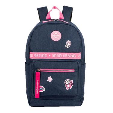 Imagem de Mochila Costa Feminina Grande Escolar Trend Sestini, Jeans