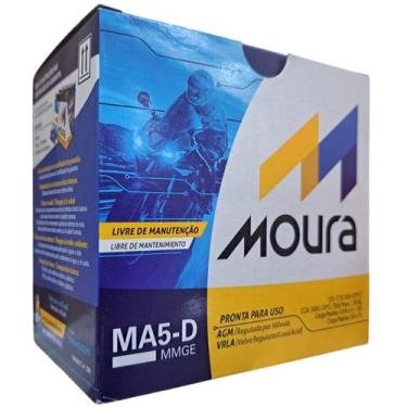 Imagem de Bateria Moura Para Moto 12v 5ah CCA50A Lado Direito Positivo