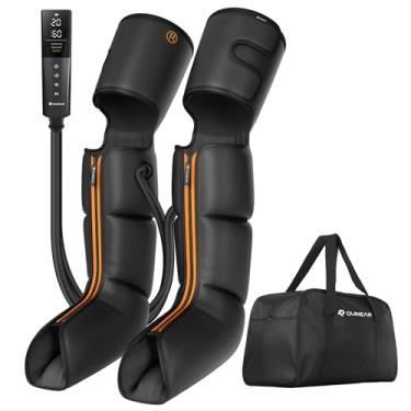 Imagem de QUINEAR Massagem avançada de compressão de ar para pernas inteiras sem fio, massageador de pernas e pés com controle remoto sem fio, massageador de pés e panturrilha para pernas inchadas, recarregável