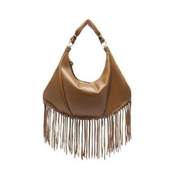 Imagem de Bolsa Hobo Couro Média Franjas Lançamento Arezzo-Feminino