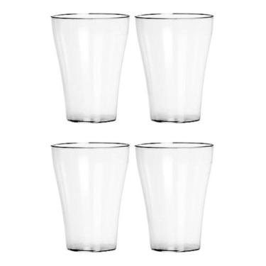 Imagem de Jogo 4 Copos Liso 350ml Niquelart Bar Cozinha Drinks Suco