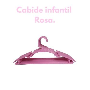 Imagem de Cabide juvenil infantil 100 unidades menina rosa bebê atacado. - JF.IN
