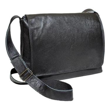 Imagem de Bolsa Masculina Carteiro Transversal Pasta Executiva Em Couro Porta No