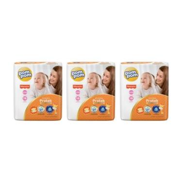 Imagem de Fralda Pompom Derma Protek Jumbo Tam XXG - Kit com 54 fraldas - OFERTA