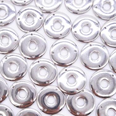 Imagem de Miçanga Passante Redondo Chato Abs Níquel 22mm 50pçs 75g - Macall