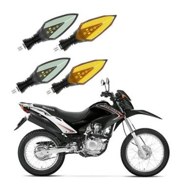 Imagem de KIT 4 Setas Sequenciais Pisca de Led Modelo P35 Para Moto Honda NXR 12