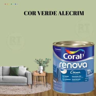 Imagem de Tinta Parede Verde Alecrim Acrílica Fosca Coral Renova 800ml, VERDE AL