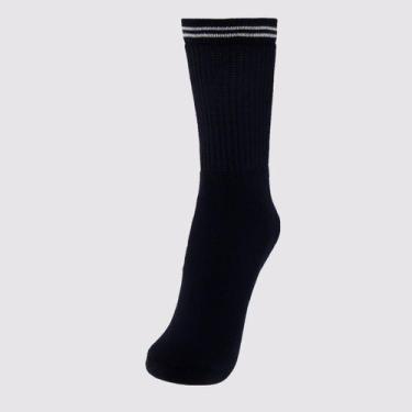 Imagem de Meia Lupo Sport Básica Cano Longo Preta, 41-44