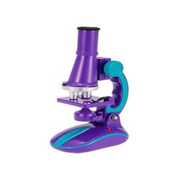 Imagem de Microscopio Laboratorio Portatil Infantil Ciencias Escolar Luz Led 100x 200x 450x Com Acessorios Meninos Meninas Roxo