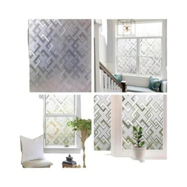 Imagem de Película De Vidro Fosco Para Janelas, Adesivos Opacos Removíveis Com B