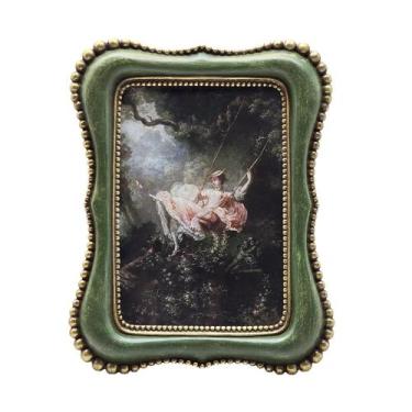 Imagem de Porta-retratos YULINK Vintage 4x6 em resina verde antiga