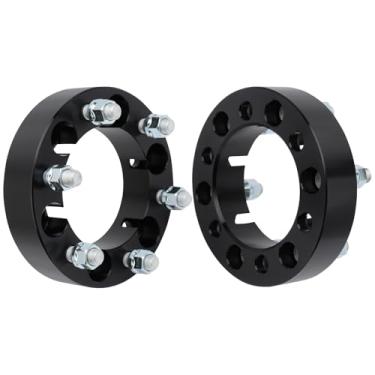 Imagem de IRONTEK Espaçadores de roda de 6 x 135 mm a 6 x 139,7 mm espaçadores forjados reais de 1,5 polegadas com furo de cubo de 108 mm M14 x 1,5 pinos aptos para Cadillac Escalade, para Chevrolet Avalanche