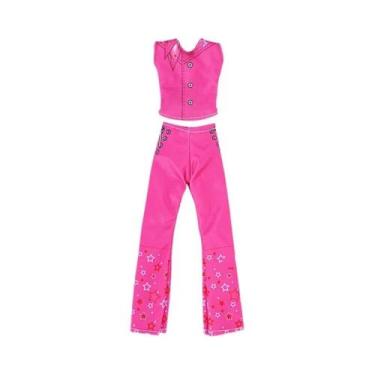 Imagem de Roupas Para Bonecas De 30cm Para Meninas Vestido Xadrez Top Com Lantej