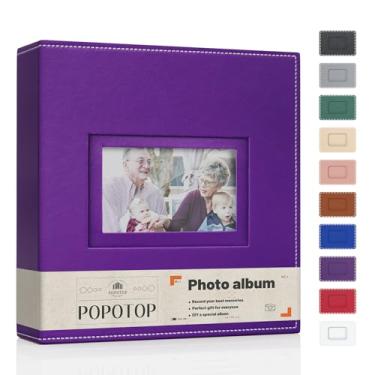 Imagem de popotop Álbum De Fotos 4X6 Com 300 Bolsos E Capa Dura Couro, Livro Pequeno 50 Páginas Para Família, Viagens, Casamento, Presentes Bebês