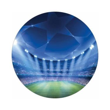 Imagem de Painel De Tecido Sublimado Redondo Futebol Estádio Champions Iluminado