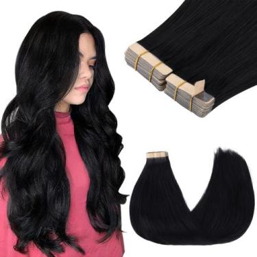 Imagem de Fita adesiva em extensões de cabelo GOO GOO 1 Jet Black 22 polegadas 1