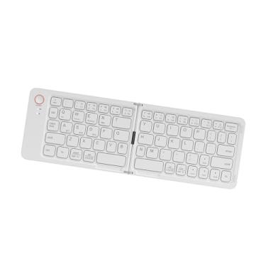 Imagem de Generic Teclado dobrável profissional com 68 teclas, compacto e recarregável, teclado de computador para smartphone e PC, Branco