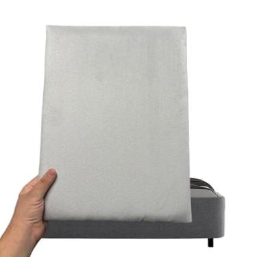 Imagem de Cabeceira Modulada Estofada Adesiva 40x30 Cama Box Casal Solteiro Queen King(PRATA,SOLTEIRÃO (6 PLACAS))