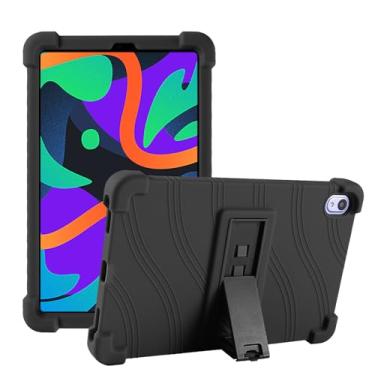 Imagem de ONN 8 polegadas Gen 4 capa para tablet infantil, capa de silicone macio à prova de choque com suporte para tablet infantil ONN Surf 20.3 cm 4ª geração (modelo: 100135923) (preto)