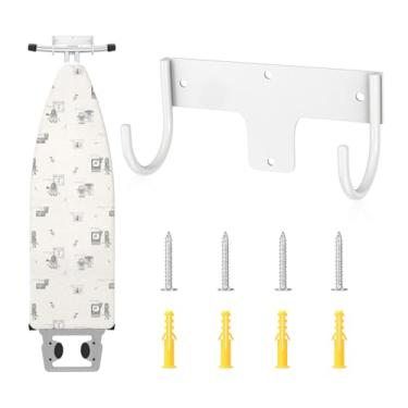 Imagem de ORLESS Suporte de parede para tábua de passar a ferro, suporte de tábua de passar roupa, suporte de tábua de ferro, gancho de placa de ferro de perna pequena Y ou T, suporte de parede para lavanderia