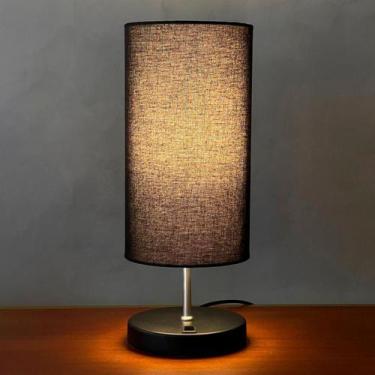 Imagem de Abajur Luminárias De Mesa Clássico Redondo Com Interruptor Bivolt Com 
