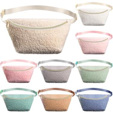 Imagem de Amylove 9 pochetes de nylon com zíper e alça ajustável para mulheres e homens, Cor clara., Mochilas de cintura para corrida